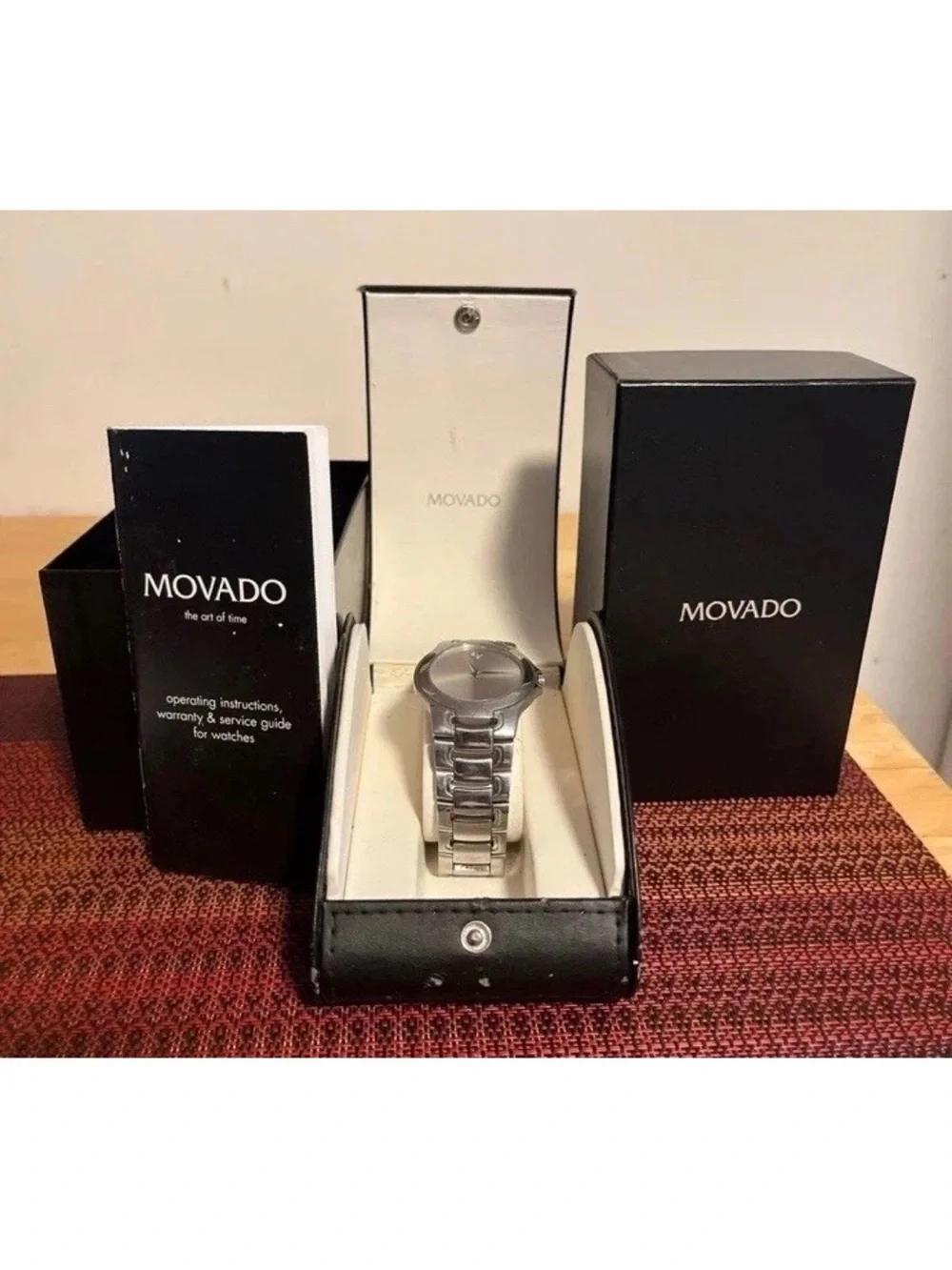 Movado Men’s Silver-Tone Stainless Steel Bracelet Watch